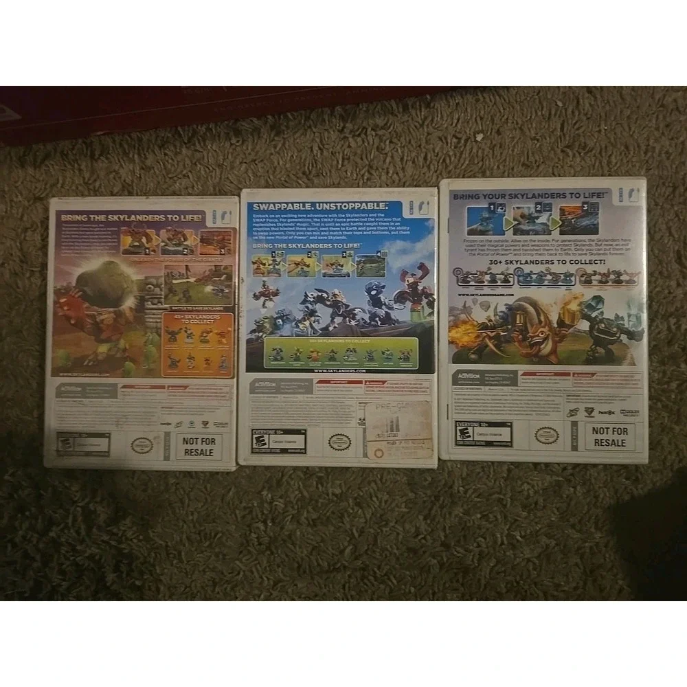 Lot of 3 Skylanders Games for the Wii